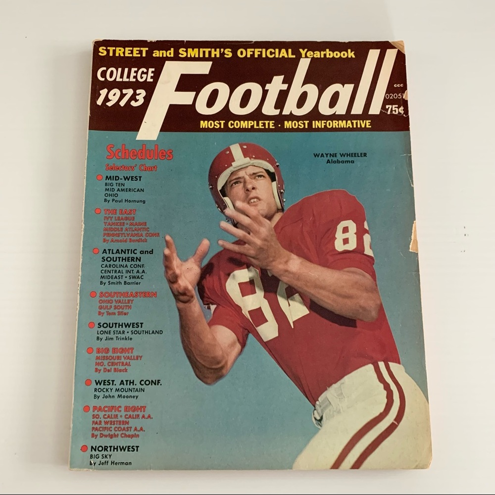 Alabama Football 1973 Street and Smith’s Official Year Book College Football